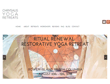Tablet Screenshot of chrysalisyogainfo.com